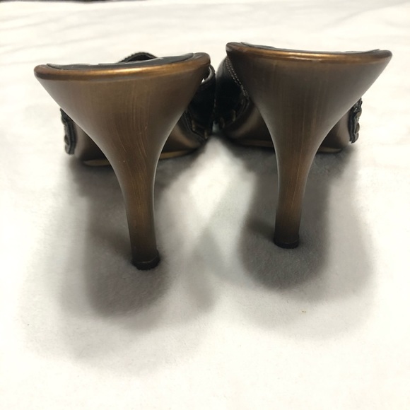 Victoria Spencer 8.5 Slither Snakeskin Heel Brown - Picture 11 of 16